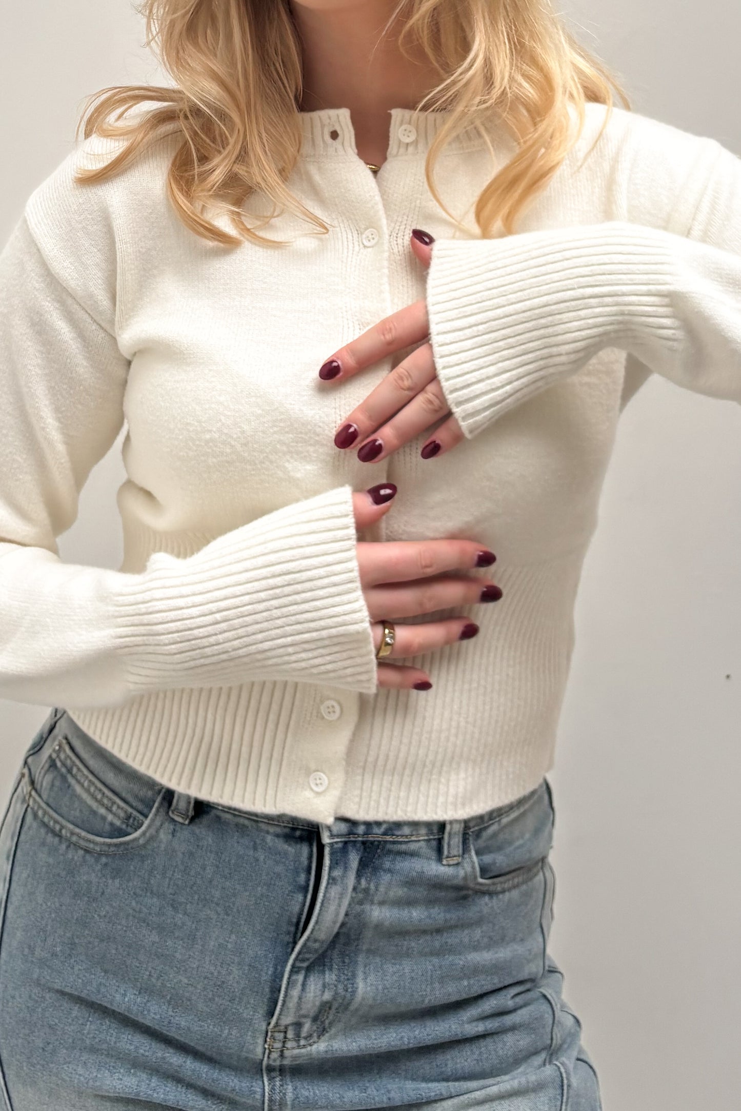 Teuntje Pullover Off White – Groß