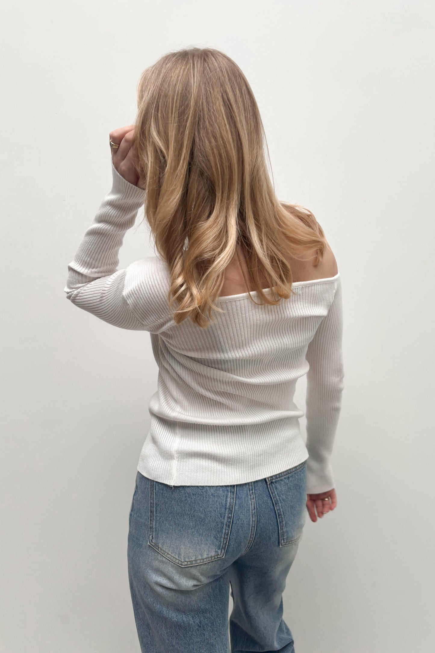 Evi top wit - Tall