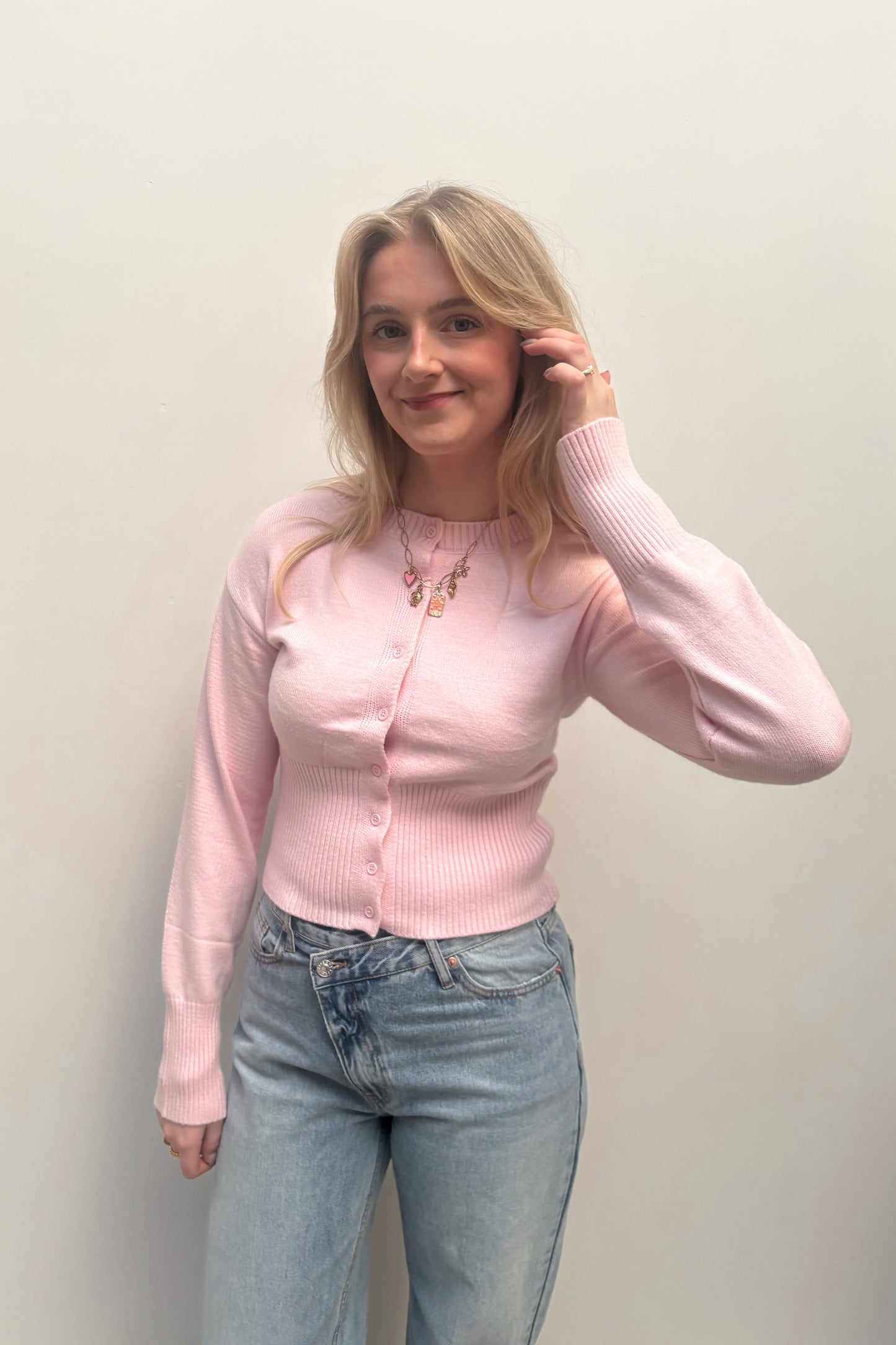 Teuntje Pullover Hellrosa – Groß